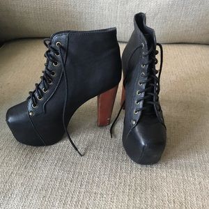 All leather Jeffrey Campbell high heel boot